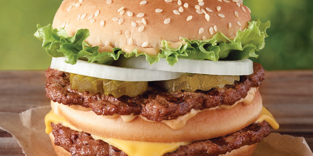 This undated image provided by Burger King shows the "Big King" sandwich. AP Photo/Burger King