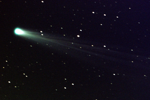 Comet ISON shows off its tail. Photo / AP