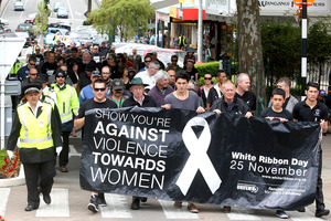 The White Ribbon Day march in Wanganui last year. Photo / APN