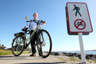 Phil Simpson gathered 118 signatures on his petition opposing the ban of bikes on the footpath. Phil Simpson gathered 118 signatures on his petition opposing the ban of bikes on the footpath.