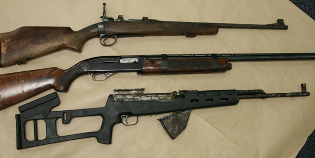 These firearms were seized from the Rebels gang in Kaikohe. PHOTO/SUPPLIED