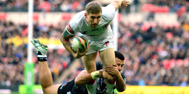 Sam Tomkins has averaged around a try a game in Super League but struggled to find the same kind of space at the World Cup. Photo / Getty Images