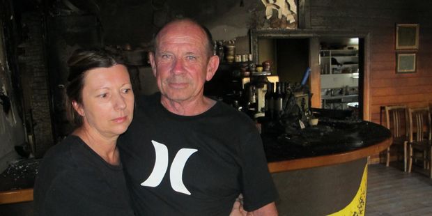 The Porch owners Kirsty Campbell and Pat Gibson are determined to get their just-bought restaurant back up and running after the devastating fire in the early hours of Saturday morning.