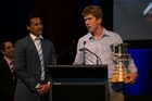 Peter Burling was typically modest in accepting the Bay of Plenty Polytechnic Supreme Award. Photo/ Joel Ford/Supplied. Peter Burling was typically modest in accepting the Bay of Plenty Polytechnic Supreme Award. Photo/ Joel Ford/Supplied.