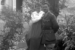 Marguerite and Alic Boeufve in the garden of the Villa des Acacias in Hallencourt, France, after their marriage in 1917. Photo / Alic Merlivat Archive
