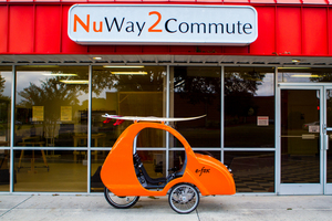 The E-Fox velomobile. Photo / nuway2commute.com