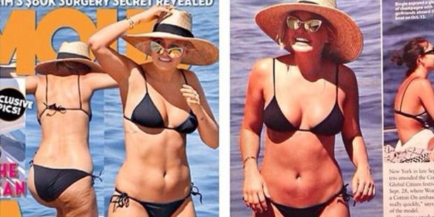 Lara Bingle has posted a picture of the Famous cover next to the same images in Who Weekly.
Photo / Instagram