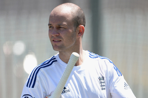 Jonathan Trott, who has been such a rock for England in the past, clearly wasn't himself in the first test being dismissed for 10 and 9. Photo / Getty Images