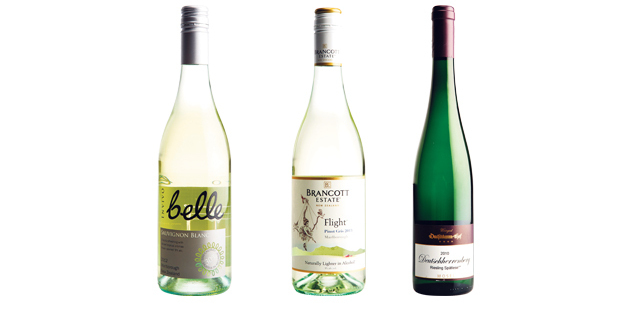 Low alcohol picks include Invivo Belle Marlborough Sauvignon Blanc, Brancott Estate Flight Marlborough Pinot Gris & Deutschherrenhof Trier Riesling Spatlese Mosel. Photos / Babiche Martens