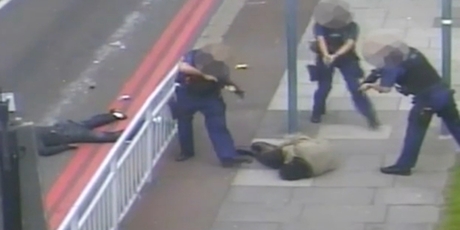 Video footage played to a jury in the Lee Rigby murder trial. Photo / Metropolitan Police