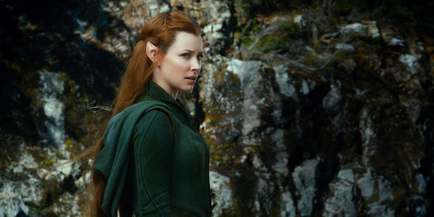 Evangeline Lilly as Tauriel in The Hobbit: The Desolation of Smaug.