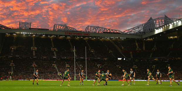 Sonny Bill Williams of New Zealand runs with the ball during the Rugby League World Cup Final between New Zealand and Australia. Photo / Getty Images.
