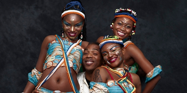 Nigerian star Kuti and some of his backers.