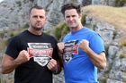 Just for six minutes Simon Doull and Chris Cairns will be enemies. Photo/Paul Taylor. Just for six minutes Simon Doull and Chris Cairns will be enemies. Photo/Paul Taylor.