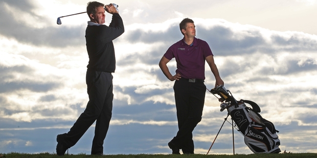Mark Brown, left, is hot favourite to win Thursday's Coombes-Johnston BMW Pro-Am at Mount Maunganui. Photo/File.