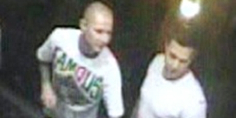 North Shore police released CCTV pictures of the two men they believe may have been involved in the serious assault on Matt Cronshaw over the T-shirt he was wearing.