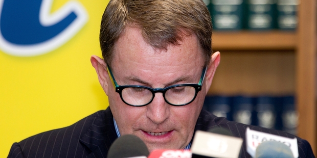 John Banks announces yesterday that he will not stand again for Parliament. Photo / Mark Mitchell