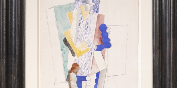 Pablo Picasso drew L'Homme au Gibus, or Man With Opera Hat, in 1914. The artwork is being raffled off to raise money for Tyre, an ancient Phoenician city in Lebanon.