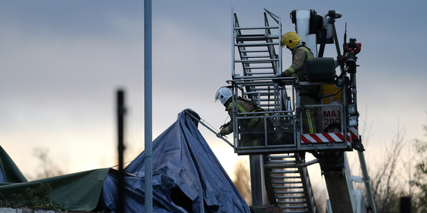 Scottish Fire and Rescue services at the scene. Photo / AP