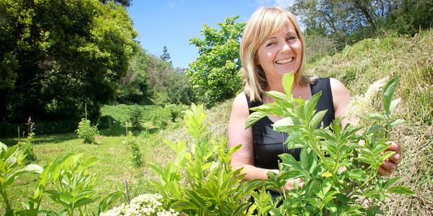 Weleda's Adele Frewin in Weleda's Hawkes Bay biodynamic gardens. Photo / Warren Buckland