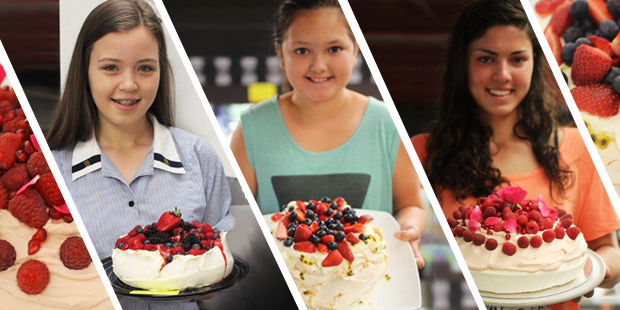 School students Jada Mandery, Nia Cherrington and Claudia Frew have shown their skills in the kitchen.
Photo / Ari Blair
