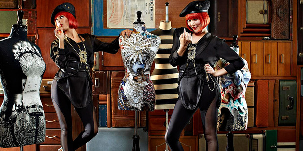 A pair of concierges at the entrance to the QT Hotel in Sydney. Photo / QT