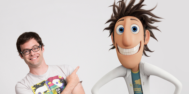 Bill Hader continues to voice Flint Lockwood in the sequel.