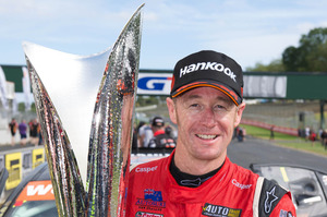 Greg Murphy with his winner's trophy at the final round of the V8ST's.
