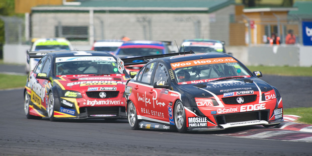 Greg Murphy was pressed all the way, before second place proved good enough. Pictures / Andrew Bright