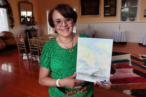 Gloria Poupard-Walbridge hid it away as it was not 'worthy' of being framed up on the wall. Photo / Doug Sherring