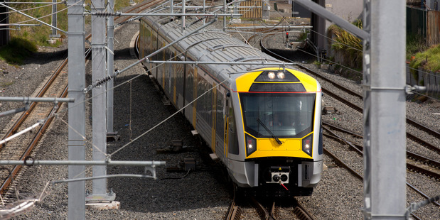 The first of a planned fleet of 57 electric trains will be phased into service from April. Photo / Dean Purcell