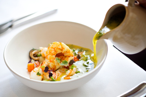 Seafood chowder currently on the menu at Harbourside. Photo / Babiche Martens.