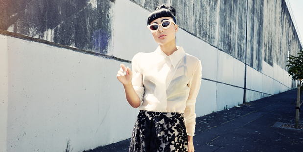 Singer Natalia Kills in Auckland. Photographer: Stephen Tilley. Stylist: Zeenat Wilkinson. Makeup: Kiekie Stanners for M.A.C. Hair: Lauren Gunn for Stephen Marr