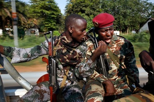 Seleka soldiers patrol in Bangui, Central African Republic. Photo / AP