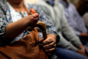 Spaniards born with severe defects wait for the trial against German company Gruenenthal Group to start at the Court in Madrid, Spain, October 2013. Photo / AP