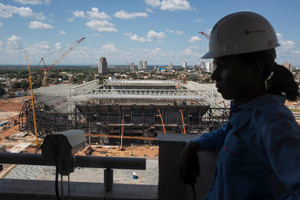 The Arena Pantanal stadium that will host games during the 2014 World Cup soccer tournament in Cuiaba, Brazil. Photo / AP