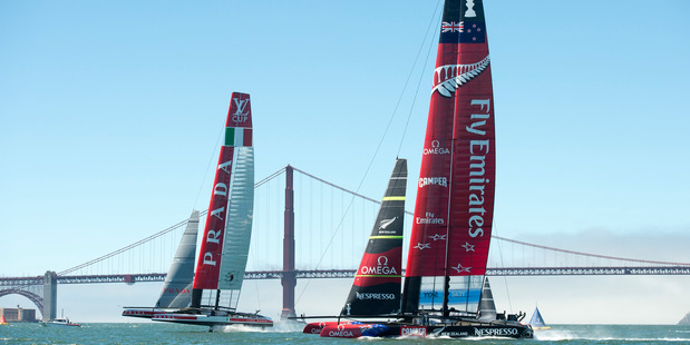 The Team NZ America's Cup boat may get to race on home waters. Photo / Chris Cameron