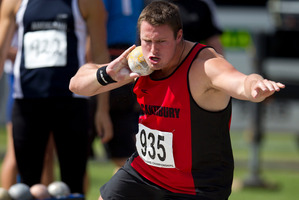 New Zealand shot putter Tom Walsh has broken the NZ record twice in the last week. Photo / Brett Phibbs