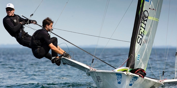 Peter Burling (left) and Blair Tuke have been honoured at award ceremonies for their success this year. Photo/Sailing Pix.