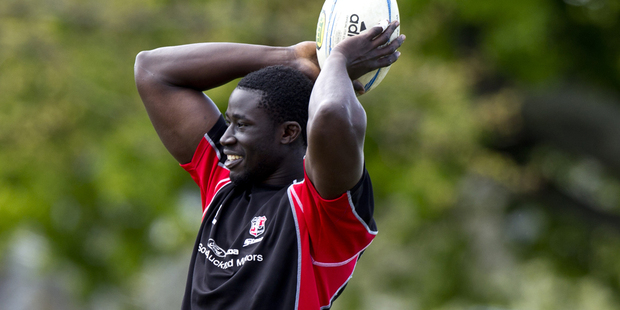 Daniel Adongo during a Counties Manukau. Photo / Dean Purcell