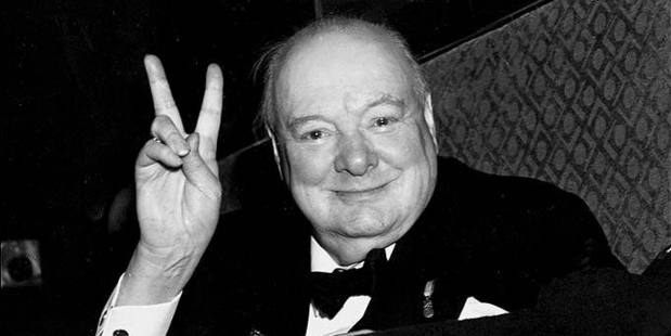 The Colossus was kept top secret until the 70s, although Winston Churchill, above, gave hints of advanced computing knowledge during WWII with his famous 'binary signal'.