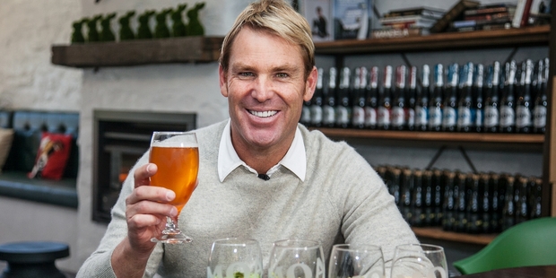 Shane Warne's partnership with Moa means he will take a share of the profits from the pale ale 99 Not Out.