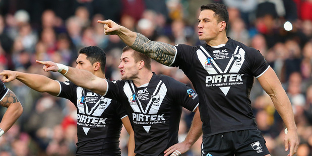 The Kiwis perform the haka ahead of the rugby league World Cup final. Photo /Getty Images