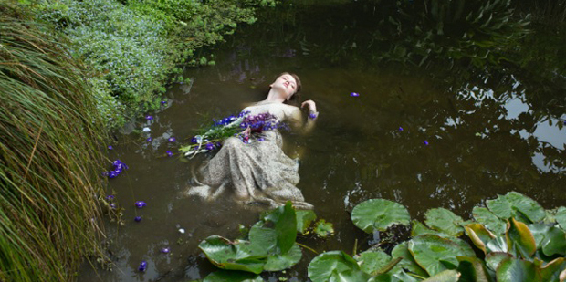 Designer Ingrid Starnes' fragrance campaign references Sir John Everett Millais' famous painting Ophelia. Photo / Karen Inderbitzen-Waller and Delphine Avril Planqueel