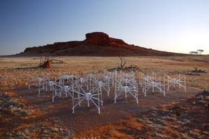 The sensitive Murchison Widefield Array radio telescope in Australia. Photo / Murchison Widefield Array