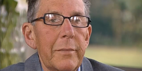Sir Paul Holmes during his interview by Janet McIntyre on TVNZ's Sunday. Photo / Supplied
