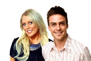 Michael Christian, right, has returned to the airwaves. Mel Greig is still off air. Photo / Supplied
