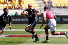 New Zealand's D J Forbes in action at the Sevens. Photo / Mark Mitchell