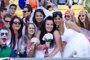 Fans have been having a good time at the Sevens. Photo / Mark Mitchell