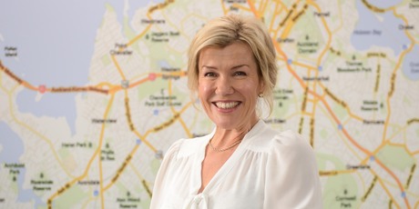 Robyn Malcolm plays Agent Anna - down-on-her luck single mum who turns to real estate to make a buck. Photo / Supplied